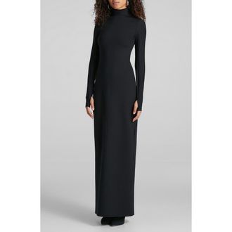 Commando Long Sleeve Turtleneck Dress in Black at Nordstrom Rack, Size X-Large