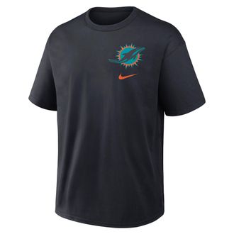 Nike Miami Dolphins Rivalries Collection Max90 Nike Mens NFL T-Shirt in Blue | 04T64FA9P-U99