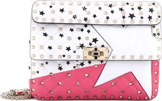 Valentino Garavani Rockstud Spike Flap Bag Quilted Leather Medium crossbody bag - Veelkleurig