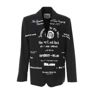 Msgm Guarantee Jacket - male - MSGM - Blazers - Black - XL - Jackets