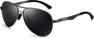 Generic Polarized Sunglasses for Men - HD Driving Sunglasses with Silicone Nose Pads and Aluminum Magnesium Alloy Frame, Effectively Block Strong Light