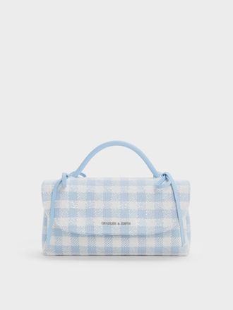 Charles & Keith Hazel Gingham Bow Wallet On Chain