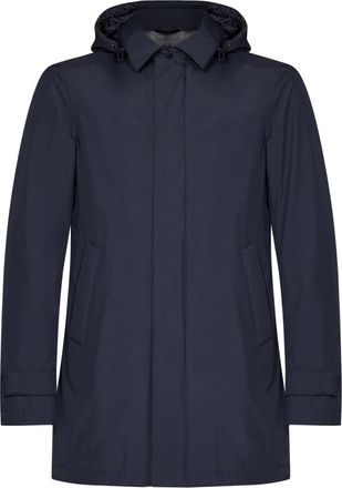 Herno Gewatteerde jas met afneembare capuchon - Heren - Zomerjassen - Blauw - M - Polyester - Jassen