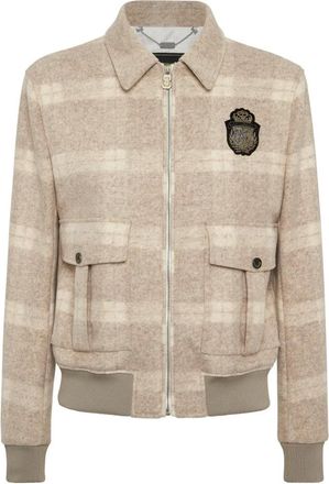 Billionaire Boys Club Wool Check Jacket Crest - Heren - Zomerjassen - Beige - 4XL - Wol - Jassen
