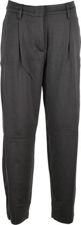Seventy Brown Pleated Viscose-Blend Baggy Pants