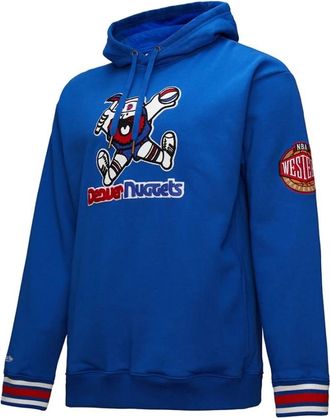 Mitchell & Ness Denver Nuggets Vintage Logo Fleece Hoodie - Heren - Hoodies - Blauw - XS - Katoen - Hoodies & sweatvesten