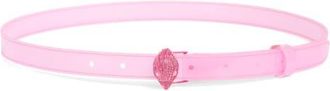 Kurt Geiger Crystal Eagle Buckle Belt in Pink Multi at Nordstrom, Size X-Small