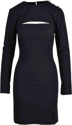 Feminista Black Cut-Out Polyester Mini Dress