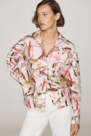 Farm Rio Equestrian 100% Cotton Buttondown Shirt
