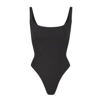 SKIMS Skims, Tops, Dames, Zwart, S, Katoen, Fits Everybody Square Neck Bodysuit