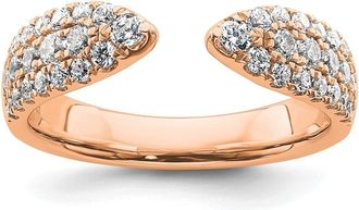 Diamond2Deal 14k Gold Lab Grown Diamond Wedding Band Ring 3/4Ct Clarity- VS Color- D-E