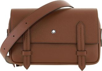 Montblanc Sartorial Leather Crossbody - Fauve