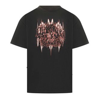 44 Label Group T-Shirts, male, Black, Size: XL Graphic Crew-neck T-shirt