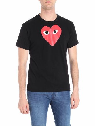 Comme Des Gar&ccedil;ons Black red Heart T-shirt