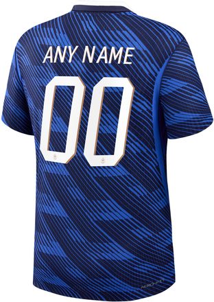 Nike FFF 2026/27 Match Home Nike Mens Aero-FIT Soccer Authentic Custom Jersey By You in Blue | NN203948229-CUS