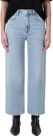 A Gold E Ren High Waist Wide Leg Jeans In Groove