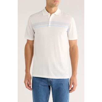 Robert Barakett Orlo Stripe Sweater Polo in White at Nordstrom Rack, Size Xx-Large