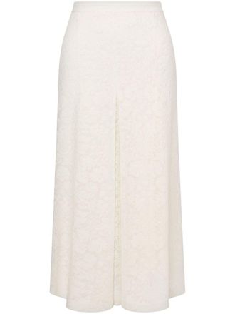 Philosophy di Lorenzo Serafini Midi-rok met bloemenkant - Wit