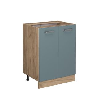 Vicco Mueble Bajo De Cocina R-line, Gris Azulado, 60 Cm Sin Encimera