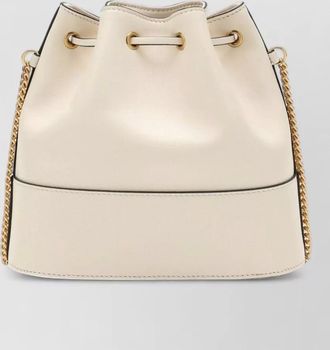 Valentino Garavani vlogo leather bucket bag chain strap
