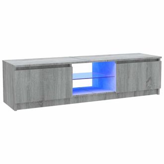 vidaXL Vidaxl - Mueble De Tv Con Luces Led Gris Sonoma 120x30x36 Cm
