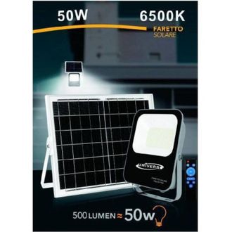 Trade Shop Trade Shop - Foco Solar Led 50watt Control Remoto Ip65 Luz Blanca Fria 6500k Fso-50w