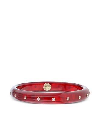 Mark Davis 18K yellow gold pink sapphire and diamond bangle - women - 18kt Yellow Gold/Bakelite/Pink Sapphire - One Size