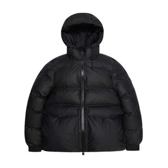 Rains Alta A-Line Puffer W Jacket - Heren - Winterjassen - Zwart - L - Leer - Jassen