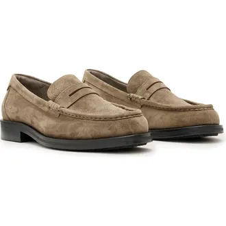 AllSaints Bloom Penny Loafer in Stone Grey at Nordstrom Rack, Size 11