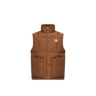 Moncler Moncler Brumelune Short Down Vest, Men, Brown, Size: 1