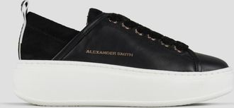 Alexander Smith Wembley High Woman in smooth black leather and suede heel