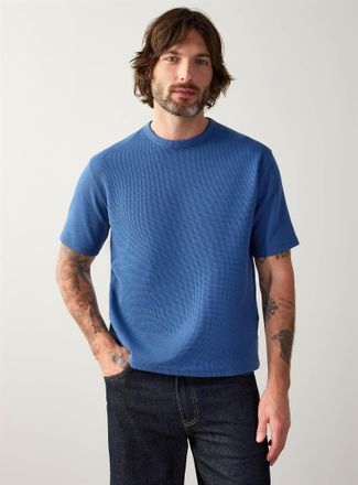 Le 31 Mens Micro-waffle T-shirt Comfort fit
