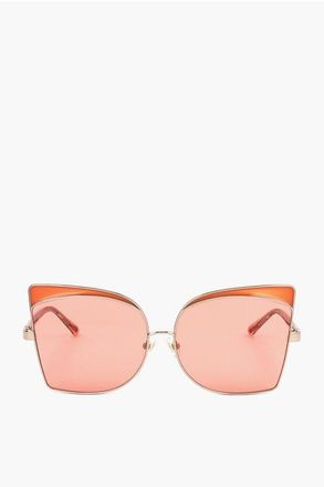 Linda Farrow NO 21 Butterfly Sunglasses with Metal Frame size Unica