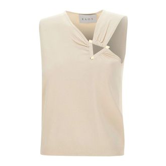 Kaos Kaos, Tops, Dames, Wit, L, Top