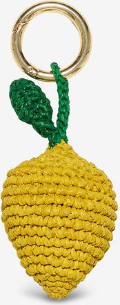 Balzac Paris Schl&uuml;sselanh&auml;nger aus H&auml;kelbast Citron