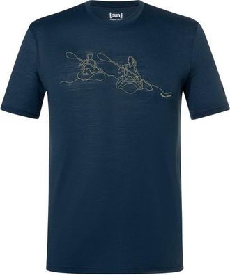 super.natural Kanulines Tee Merinoshirt f&uuml;r Herren | blau