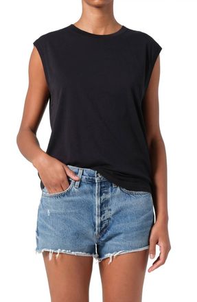 A Gold E Raya Muscle Tee In Black