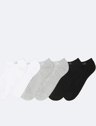 Calvin Klein Womens Basic Cushion No Show 6-Pack Socks - Multi