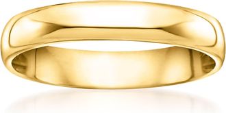 Ross-Simons Mens 4mm 14kt Yellow Gold Wedding Ring
