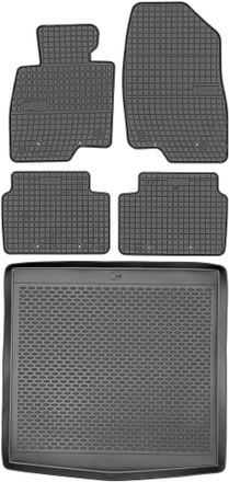 OEM Set Di Tappetini In Gomma Per Auto E Tappetino Per Bagagliaio Per Mazda 3 Ii Sedan Dal 2013 Al 2018