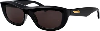 Bottega Veneta Unisex Sunglasses Bv1326s Black-Grey Black-Black-Grey Injected Black/black/grey