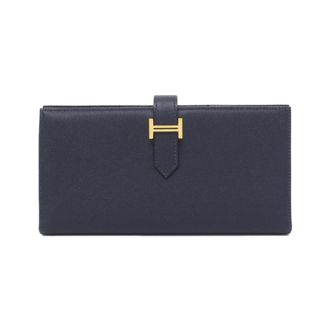 Herm&egrave;s Blue Long Wallet (Bi-Fold) (Pre-Owned)