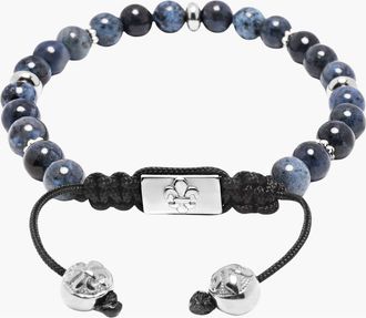 Nialaya Blue Dumortierite Beaded Bracelet in Blue Dumortierite /Silver at Nordstrom, Size Medium
