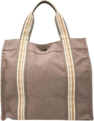 Herm&egrave;s Pre-owned Tote Bags, female, Brown, Size: ONE SIZE Pre-owned Sac De Plage Tote