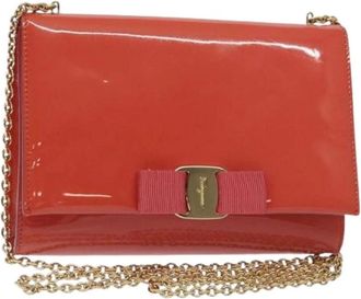 Ferragamo Pre-owned Cross Body Bags, female, Orange, Size: ONE SIZE Pre-owned Fabric Shoulder Bag