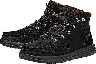 Hey Dude Bradley Leather Boot Mens Shoes Black : 8 M, Leather/Synthetic
