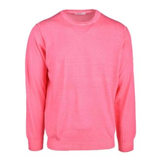 KANGRA Round-neck Knitwear, male, Pink, Size: 2XL Maglioncino Round-neck Knitwear