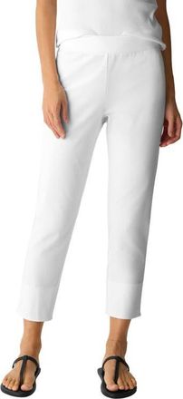Eileen Fisher Slit Back Slim Crop Pants in White at Nordstrom, Size Xx-Small