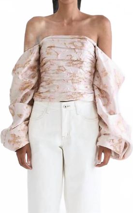 Anna Quan Melissa Off The Shoulder Top In Rosewater
