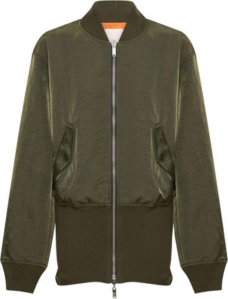 Dion Lee convertible bomber jacket - women - Nylon - M - Green
